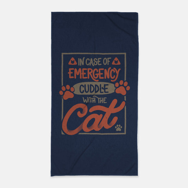 Cuddle With The Cat-None-Beach-Towel-tobefonseca