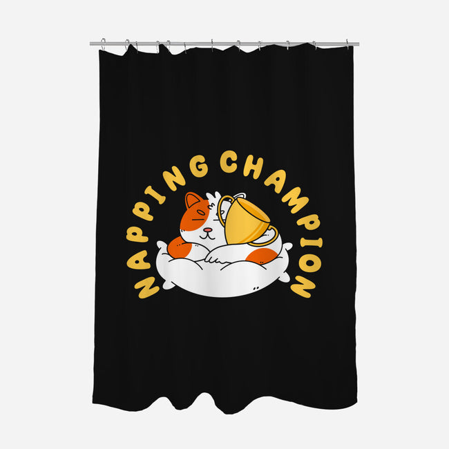 Napping Champion-None-Polyester-Shower Curtain-Tri haryadi