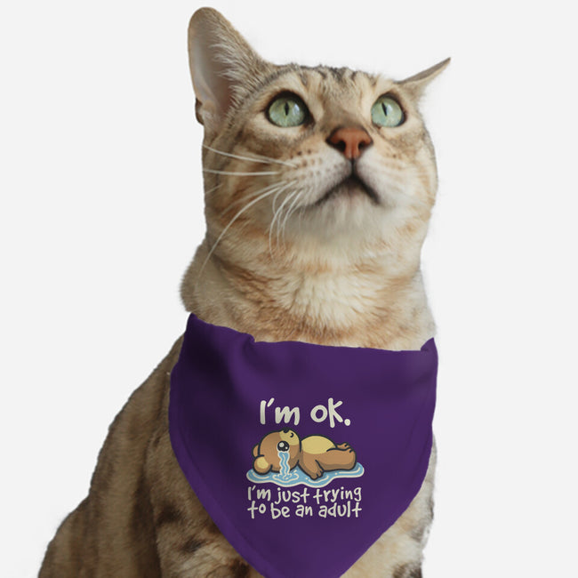 Trying To Be An Adult-Cat-Adjustable-Pet Collar-NemiMakeit