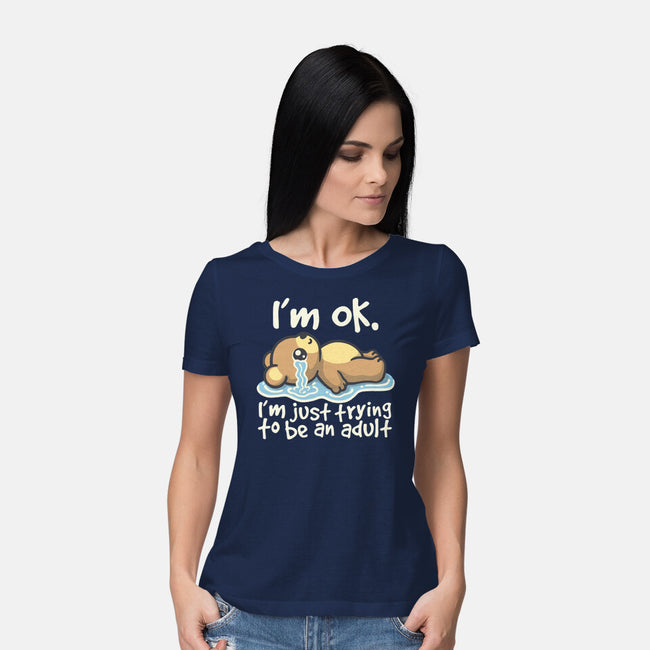 Trying To Be An Adult-Womens-Basic-Tee-NemiMakeit