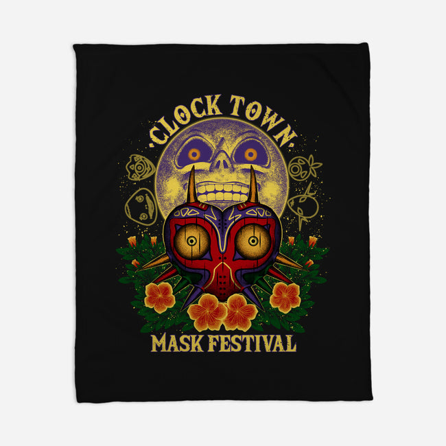 Clock Town Mask Festival-None-Fleece-Blanket-rmatix