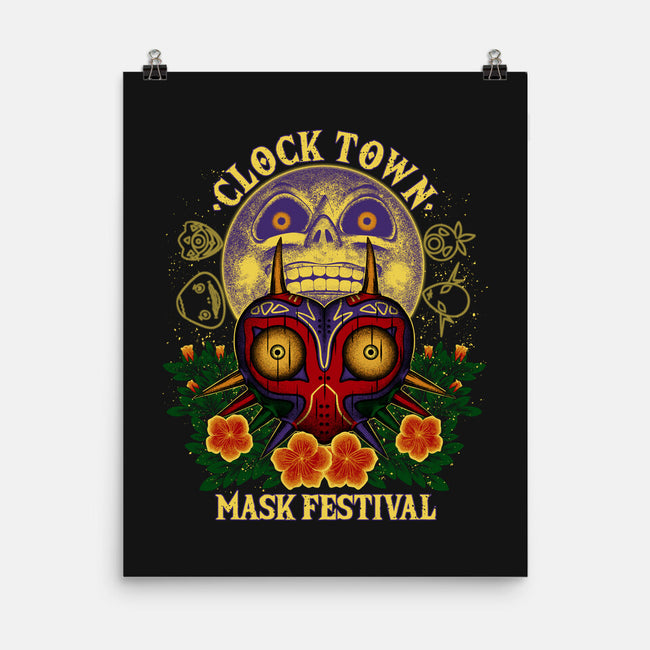 Clock Town Mask Festival-None-Matte-Poster-rmatix