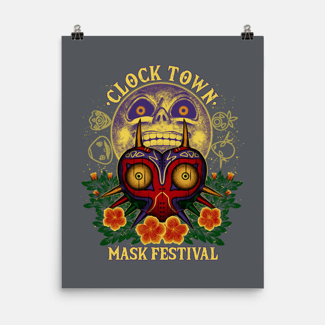 Clock Town Mask Festival-None-Matte-Poster-rmatix