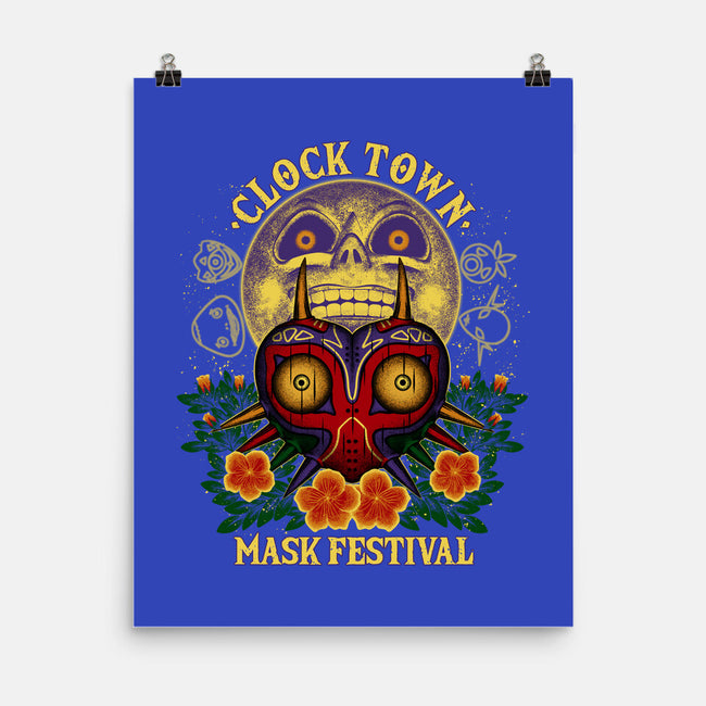 Clock Town Mask Festival-None-Matte-Poster-rmatix