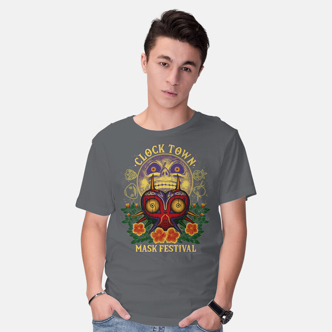 Clock Town Mask Festival-Mens-Basic-Tee-rmatix