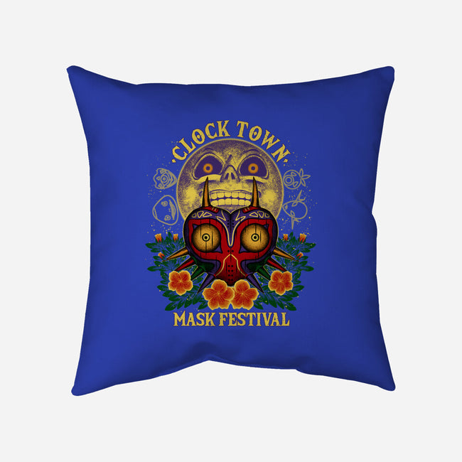 Clock Town Mask Festival-None-Removable Cover-Throw Pillow-rmatix