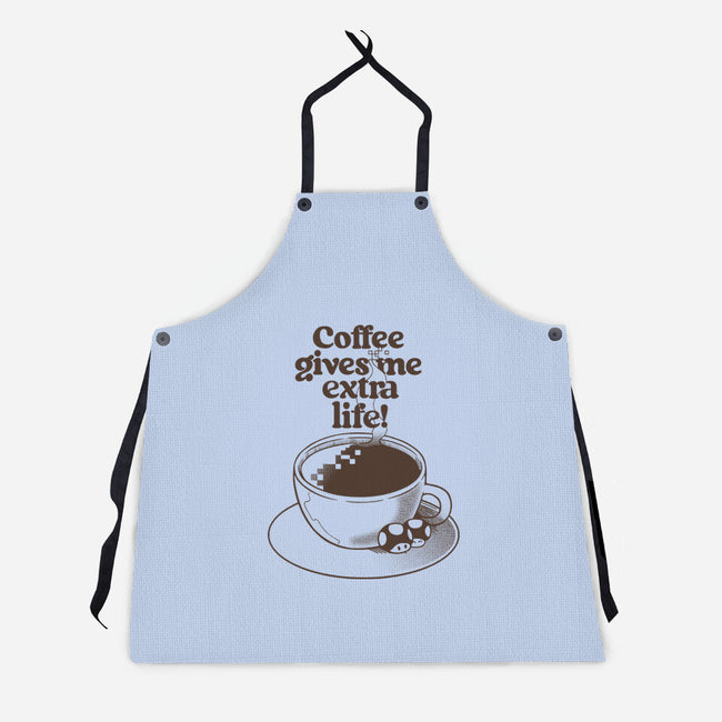 Extra Life Coffee-Unisex-Kitchen-Apron-tobefonseca