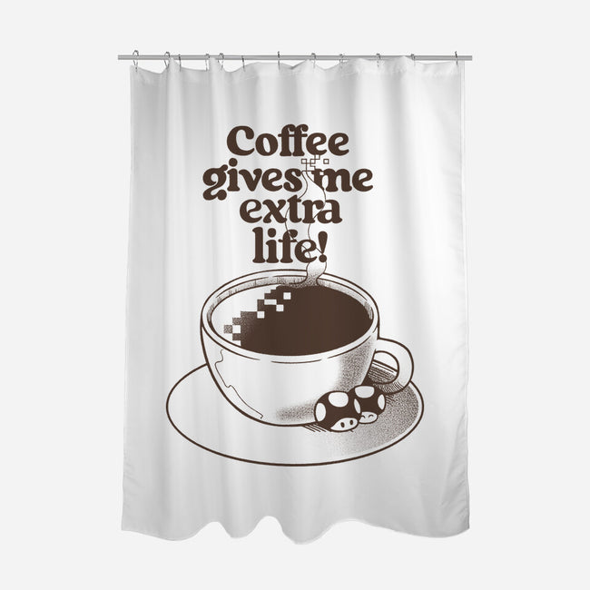 Extra Life Coffee-None-Polyester-Shower Curtain-tobefonseca