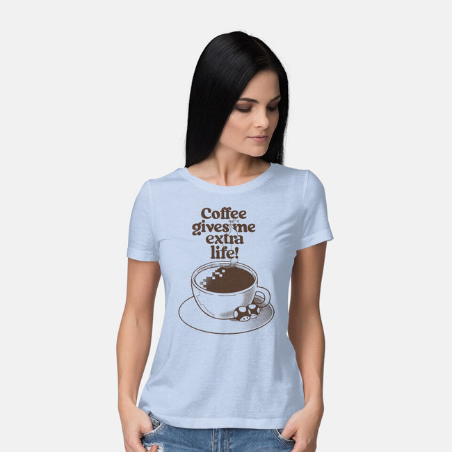 Extra Life Coffee-Womens-Basic-Tee-tobefonseca