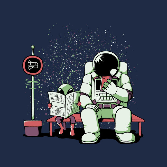 Bus Stop In Space-Mens-Heavyweight-Tee-tobefonseca