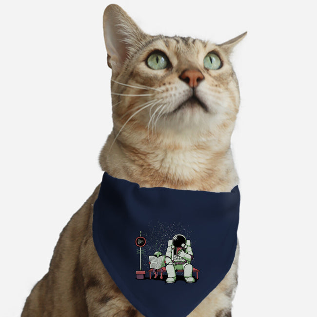 Bus Stop In Space-Cat-Adjustable-Pet Collar-tobefonseca