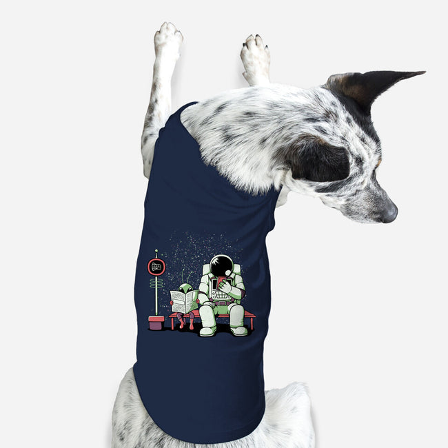 Bus Stop In Space-Dog-Basic-Pet Tank-tobefonseca