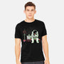 Bus Stop In Space-Mens-Heavyweight-Tee-tobefonseca