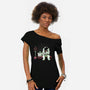 Bus Stop In Space-Womens-Off Shoulder-Tee-tobefonseca