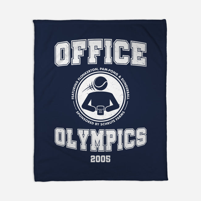 Office Olympics-None-Fleece-Blanket-drbutler