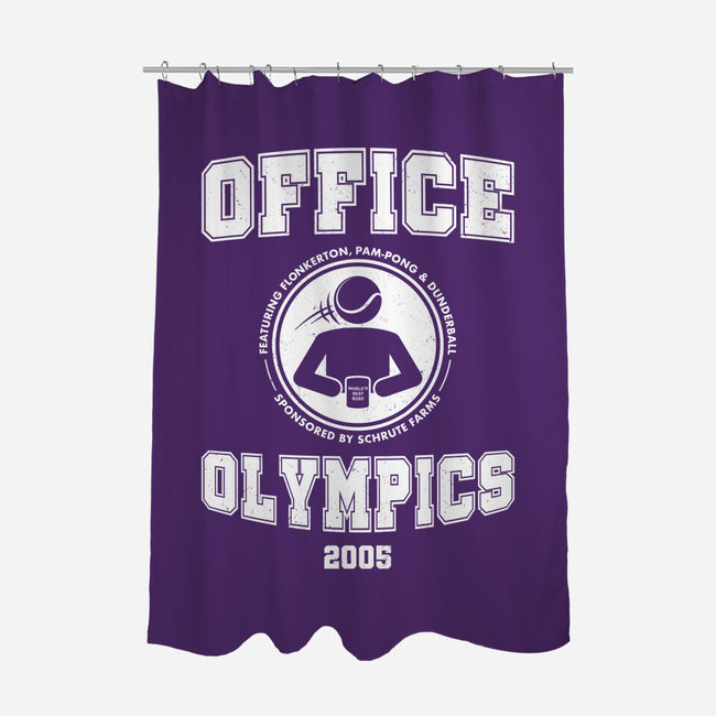 Office Olympics-None-Polyester-Shower Curtain-drbutler