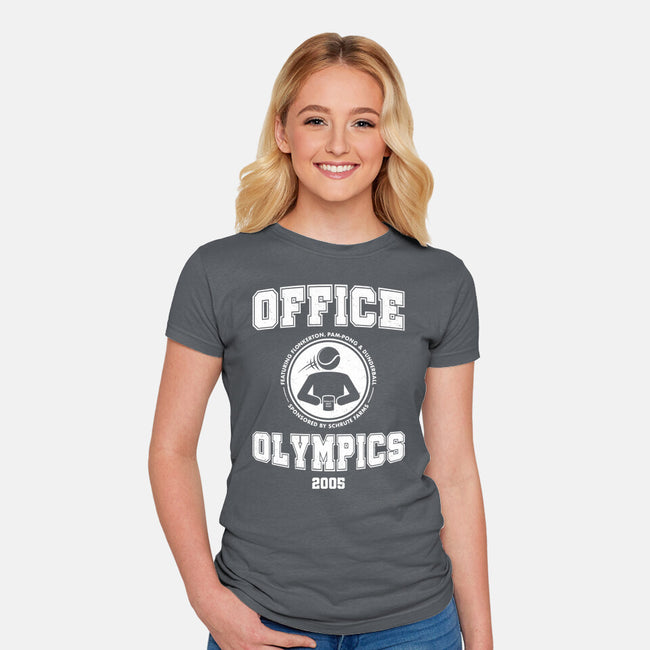 Office Olympics-Womens-Fitted-Tee-drbutler