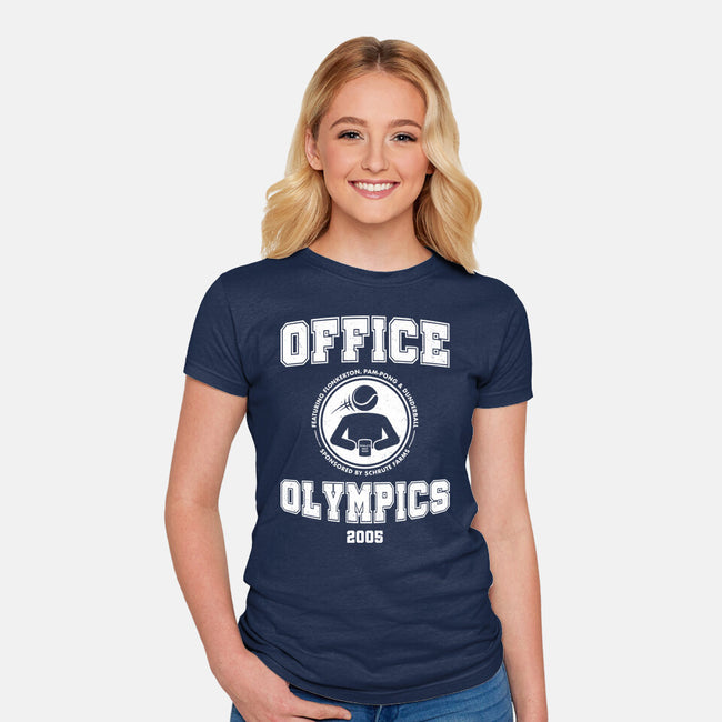 Office Olympics-Womens-Fitted-Tee-drbutler