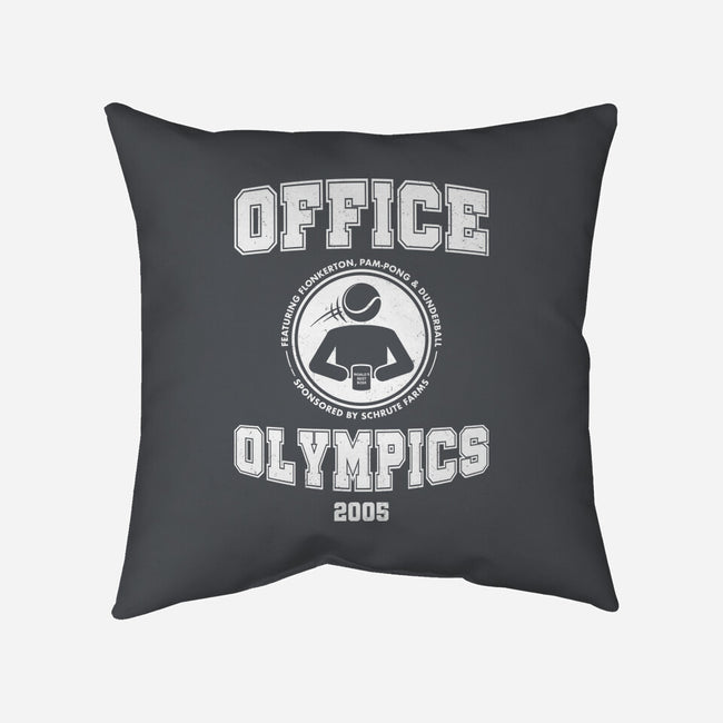 Office Olympics-None-Removable Cover-Throw Pillow-drbutler