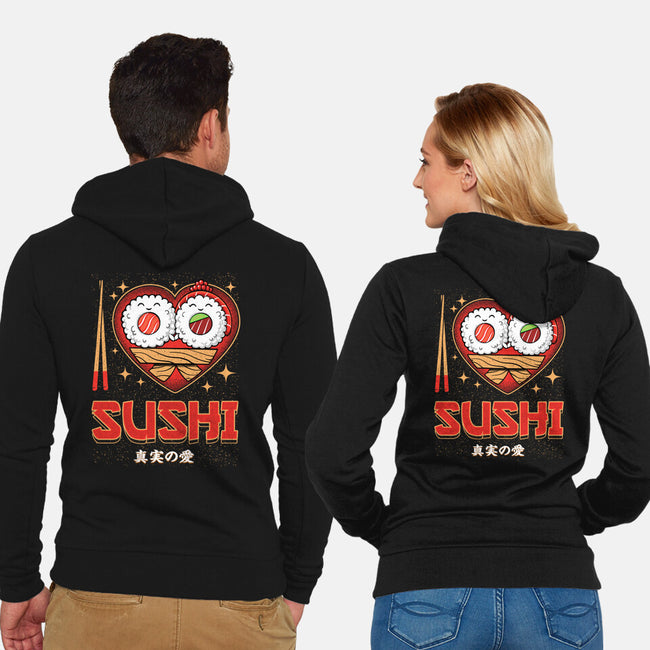 I Love Sushi-Unisex-Zip-Up-Sweatshirt-Tronyx79