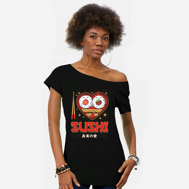 I Love Sushi-Womens-Off Shoulder-Tee-Tronyx79