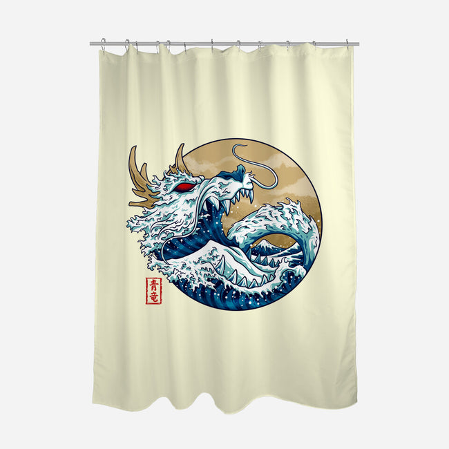 Dragon Wave Off Kanagawa-None-Polyester-Shower Curtain-spoilerinc