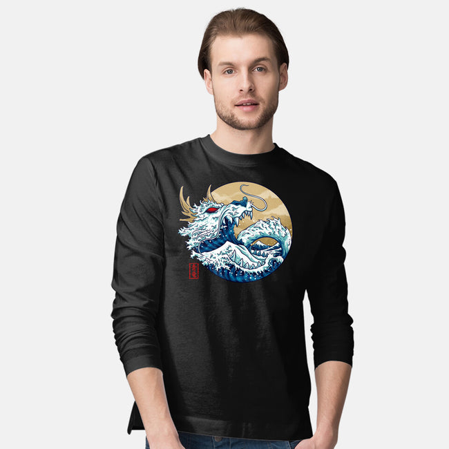 Dragon Wave Off Kanagawa-Mens-Long Sleeved-Tee-spoilerinc