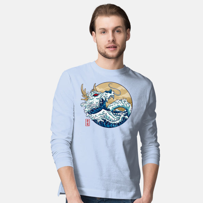 Dragon Wave Off Kanagawa-Mens-Long Sleeved-Tee-spoilerinc