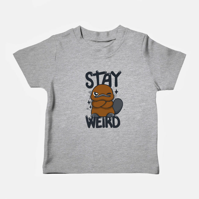 Stay Weird Beaver-Baby-Basic-Tee-Vallina84