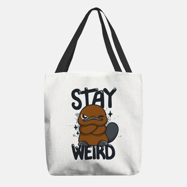 Stay Weird Beaver-None-Basic Tote-Bag-Vallina84