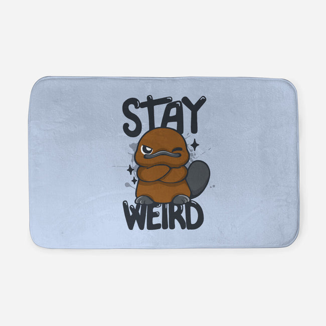 Stay Weird Beaver-None-Memory Foam-Bath Mat-Vallina84