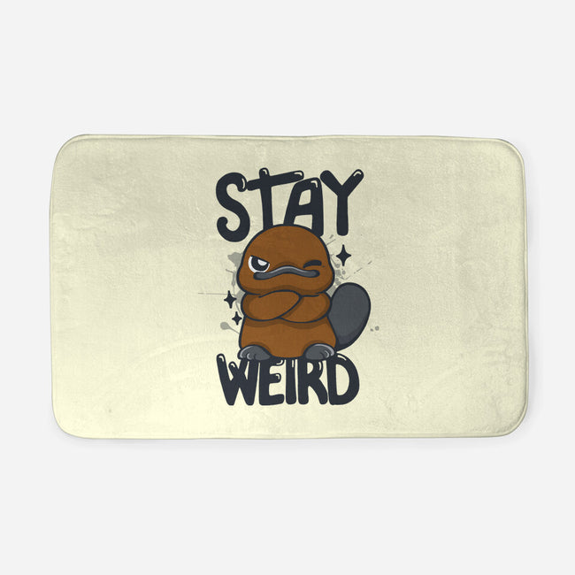 Stay Weird Beaver-None-Memory Foam-Bath Mat-Vallina84