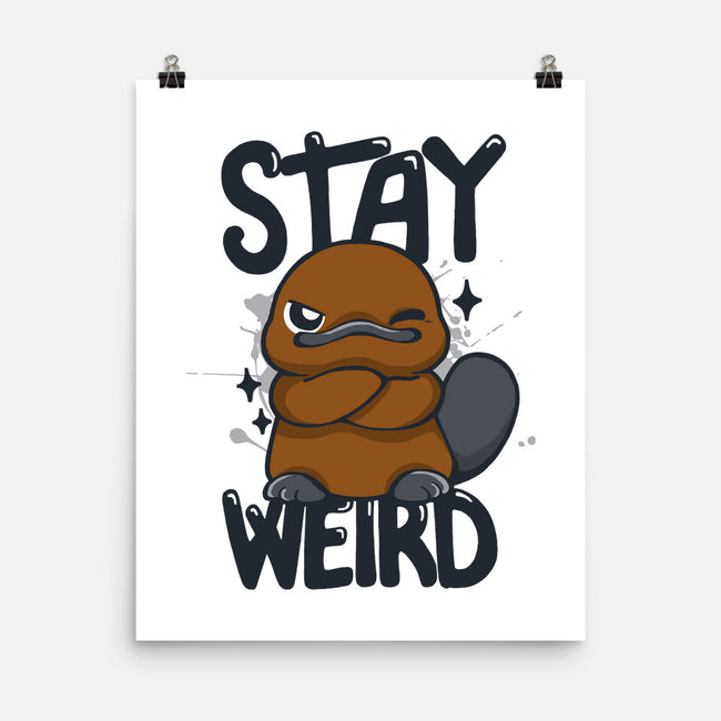 Stay Weird Beaver-None-Matte-Poster-Vallina84