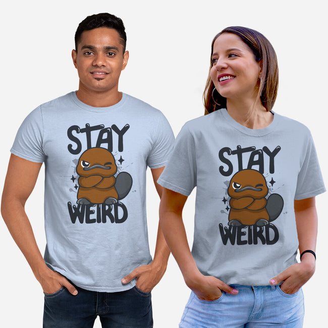 Stay Weird Beaver-Unisex-Basic-Tee-Vallina84