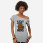 Stay Weird Beaver-Womens-Off Shoulder-Tee-Vallina84