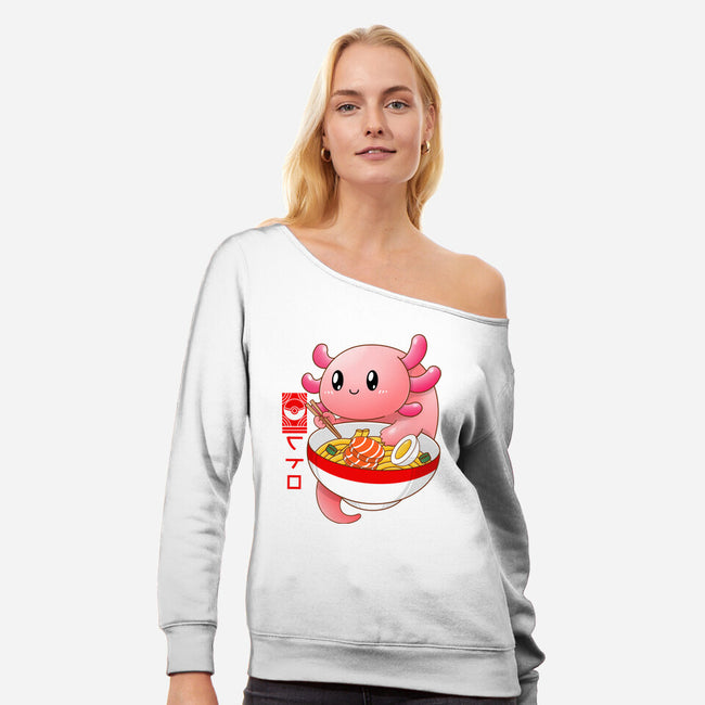 Axo Ramen-Womens-Off Shoulder-Sweatshirt-Tri haryadi