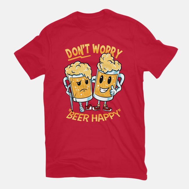 Don't Worry Beer Happy-Mens-Basic-Tee-spoilerinc