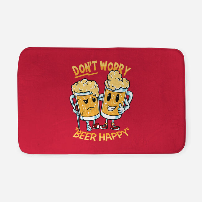 Don't Worry Beer Happy-None-Memory Foam-Bath Mat-spoilerinc