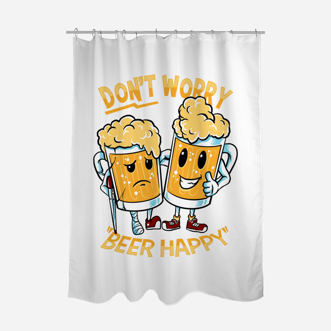 Don't Worry Beer Happy-None-Polyester-Shower Curtain-spoilerinc