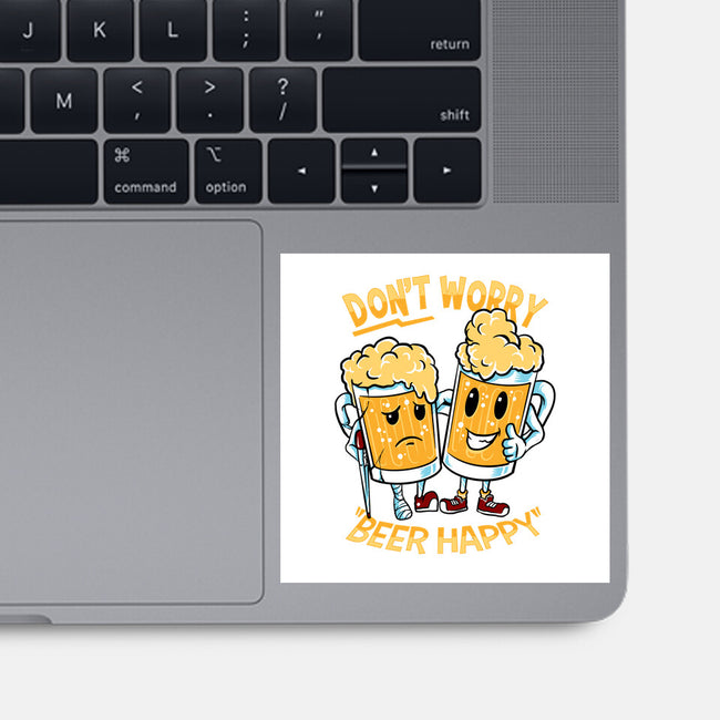 Don't Worry Beer Happy-None-Glossy-Sticker-spoilerinc