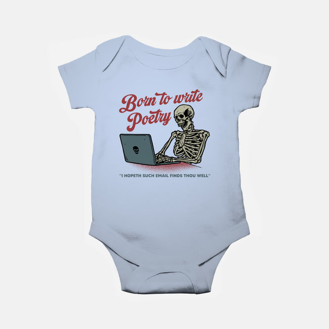 Born To Write Poetry-Baby-Basic-Onesie-gorillafamstudio