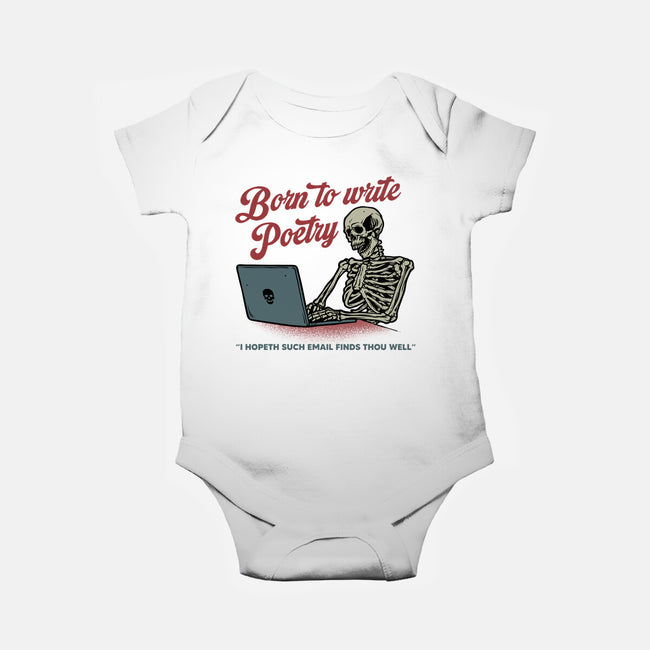 Born To Write Poetry-Baby-Basic-Onesie-gorillafamstudio