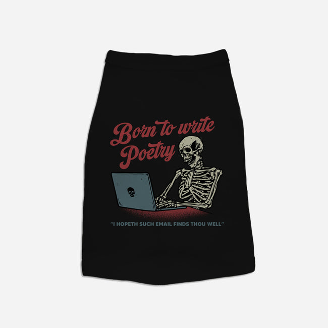 Born To Write Poetry-Cat-Basic-Pet Tank-gorillafamstudio