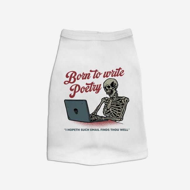 Born To Write Poetry-Cat-Basic-Pet Tank-gorillafamstudio