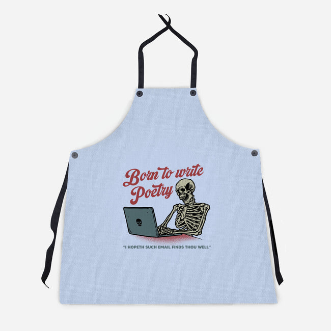 Born To Write Poetry-Unisex-Kitchen-Apron-gorillafamstudio