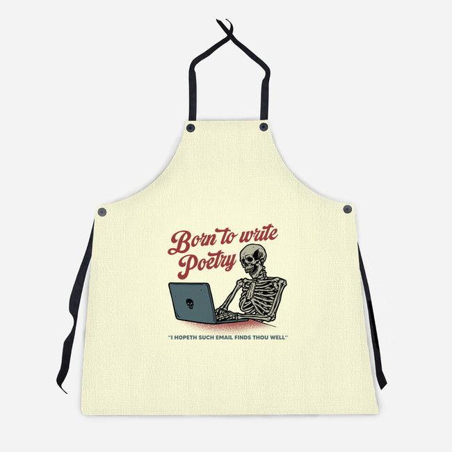 Born To Write Poetry-Unisex-Kitchen-Apron-gorillafamstudio