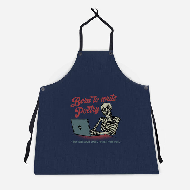 Born To Write Poetry-Unisex-Kitchen-Apron-gorillafamstudio