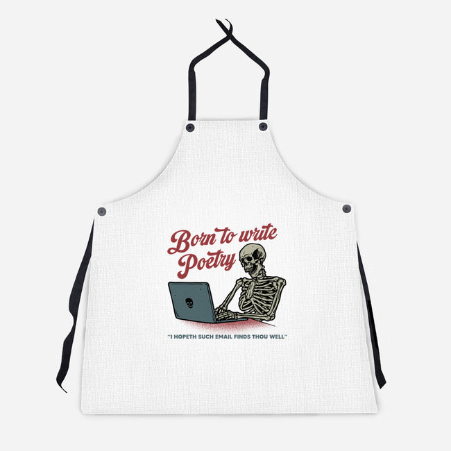 Born To Write Poetry-Unisex-Kitchen-Apron-gorillafamstudio