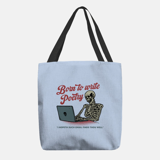 Born To Write Poetry-None-Basic Tote-Bag-gorillafamstudio