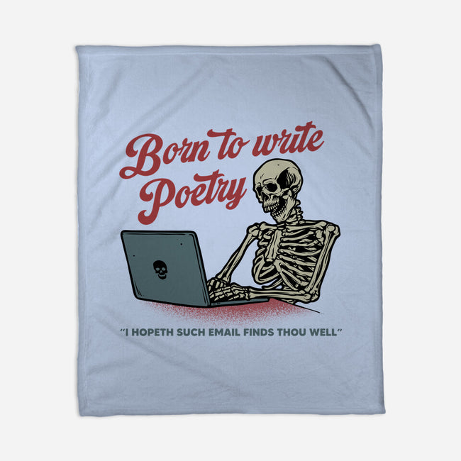 Born To Write Poetry-None-Fleece-Blanket-gorillafamstudio